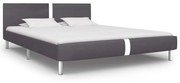 vidaXL Bedframe kunstleer grijs 160x200 cm