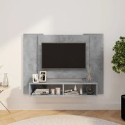 vidaXL Tv-wandmeubel 120x23,5x90 cm spaanplaat betongrijs