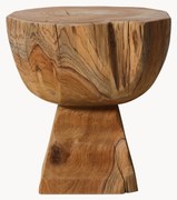 Handgemaakte kruk Arched van teakhout