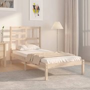 vidaXL Bedframe massief hout 75x190 cm 2FT6 Small Single