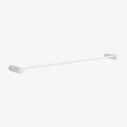 Devon Rvs Wandgemonteerde Handdoekhouder Met Stang (↔︎60 Cm) Wit - Sklum