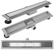 Lineaire afvoer Rea Neox BRUSH Steel 50
