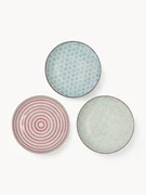 Handbeschilderde ontbijtborden Patrizia, set van 3