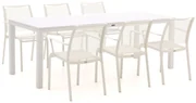 Apple Bee Hawaii/Menzano 220cm dining tuinset 7-delig stapelbaar