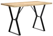 vidaXL Eettafel 120x60x76 cm massief mangohout