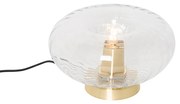 Art Deco tafellamp goud met glas - Ayesha Art Deco E27 rond Binnenverlichting Lamp