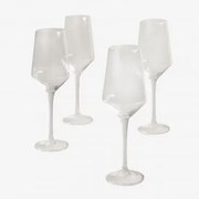 Set Van 4 Kristallen Wijnglazen 40cl Katlin Transparant - Sklum