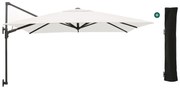 Parasol Shadowline muurparasol | Inclusief hoes | Vierkant | 250x250cm | Met draaihendel | Grijs/Antraciet  | Kees Smit Tuinmeubelen