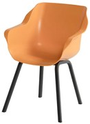 Hartman Sophie Element dining armstoel - Indian Orange - Alu poot