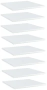 vidaXL Wandschappen 8 st 40x40x1,5 cm spaanplaat hoogglans wit