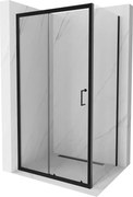Mexen Apia schuifbare douchecabine 100 x 80 cm, transparant, zwart - 840-100-080-70-00