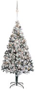 vidaXL Kunstkerstboom met LED's en kerstballen 210 cm PVC groen