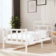 vidaXL Bedframe massief grenenhout wit 90x190 cm 3FT single