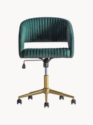 Fluwelen bureaustoel Murray, in hoogte verstelbaar