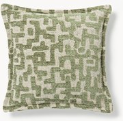 Viscose kussen Contia met ingeweven jacquard patroon