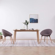 vidaXL Eetkamerstoelen 2 st stof taupe