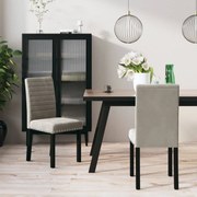 vidaXL Eetkamerstoelen 2 st fluweel lichtgrijs