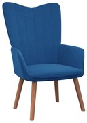 vidaXL Relaxstoel fluweel blauw