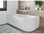 Riho Desire hoekbad acryl bad hoekopstelling links 184x84cm met sifon mat wit B087001105