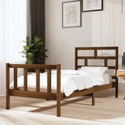 vidaXL Bedframe massief grenenhout honingbruin 90x190 cm 3FT single