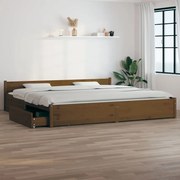 vidaXL Bedframe met lades honingbruin 180x200 cm 6FT Super King