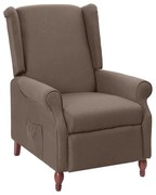 vidaXL Fauteuil verstelbaar stof taupe