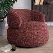 Eleonora Maeve Ronde Fauteuil Draaibaar Rood