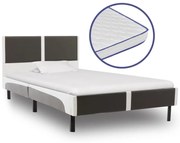 vidaXL Bed met traagschuim matras kunstleer 90x200 cm