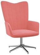 vidaXL Relaxstoel fluweel roze