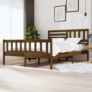 vidaXL Bedframe massief hout honingbruin 160x200 cm