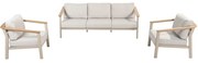 Olivia stoel bank loungeset 3 delig latte aluminium Taste 4SO