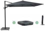 Platinum Challenger zweefparasol 3x3m T2 (incl. voet + hoes) anthracite
