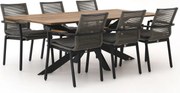 + 10% kassakorting | Diningset Bellagio | 6 personen teakhout | Tuinset stapelbaar | 7-delig | Kees Smit Tuinmeubelen