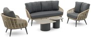 Stoel en Bank Loungeset 5 personen Aluminium/rope Grijs Coco Vinci/Ronda