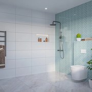 Fortifura Galeria Inloopdouche - helder glas - 40x200cm - 8mm - nano - blind inbouw profiel SW797911 SW1102415