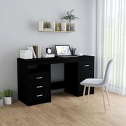 vidaXL Bureau 140x50x76 cm spaanplaat zwart