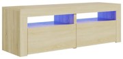 vidaXL Tv-meubel met LED-verlichting 120x35x40cm sonoma eikenkleurig