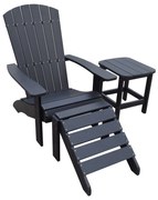 Garden Interiors Adirondack Set - Zwart - Kunststof Polywood - Garden Interiors