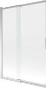 Mexen Fox badwand 2-delige schuifdeur 120 x 150 cm, transparant, chroom - 891-120-002-01-00