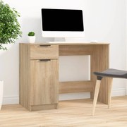 vidaXL Bureau 100x50x75 cm bewerkt hout sonoma eikenkleurig