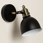 Metalen Wandlamp Louise Zwart - Sklum
