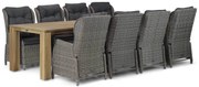 Tuinset 8 personen 300 cm Wicker Grijs Garden Collections Edingburgh/Brighton