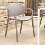 Kave Home Ania Plastic Tuinstoel Stapelbaar Bruin