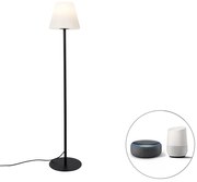 Smart buiten vloerlamp zwart incl. Wifi A60 - Virginia Modern E27 IP44 Buitenverlichting ovaal