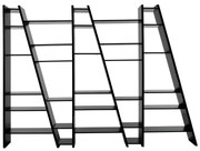 TemaHome Delta Schuine Wandkast 263 Cm Mat Zwart - 263x30x195cm.