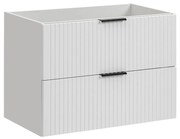 Comad Adele White FSC onderkast met ribbelfront 80cm wit mat