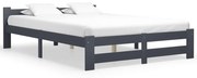 vidaXL Bedframe massief grenenhout donkergrijs 120x200 cm