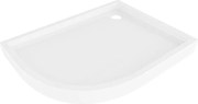 Mexen Flow+ asymmetrische kwartrond douchebak Rechts 100 x 90 cm, wit glanzend - 46Q109010RH