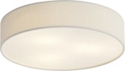 Moderne plafondlamp wit met velours kap 46cm 3-lichts - Luz