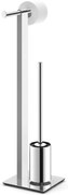 ZACK Atore Closetborstelgarnituur 27,8x20x73 cm Glans RVS